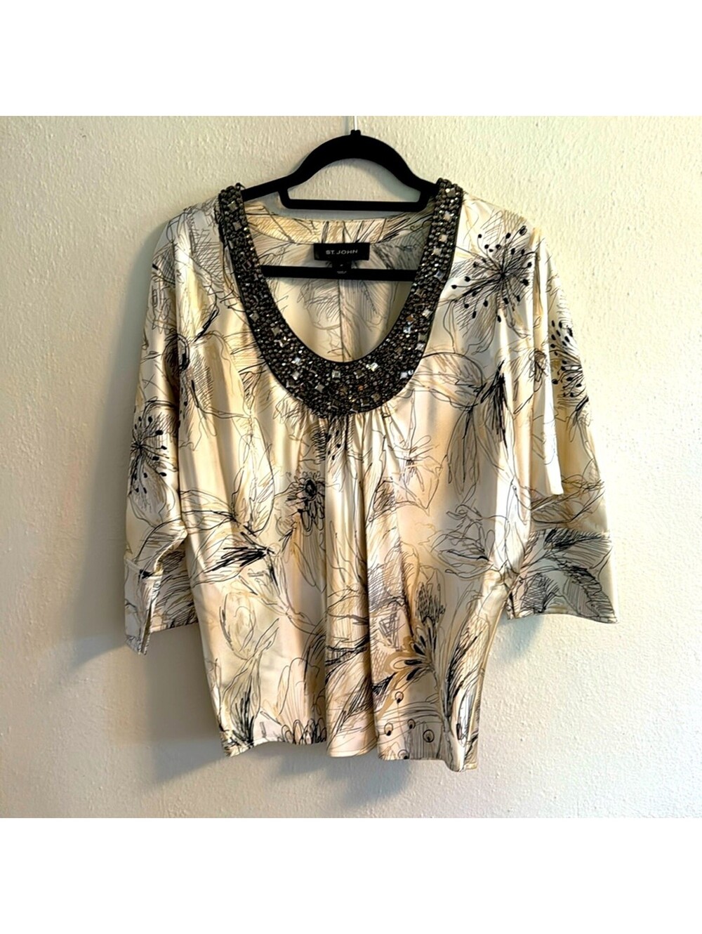 St. John couture silk blouse medium